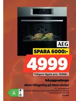 Power Aeg inbyggnadsugn erbjuda