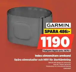 Power Garmin index sömnmätare armband erbjuda