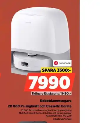 Power Roborock Robotdammsugare erbjuda