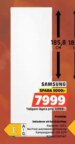 Power Samsung frysskåp erbjuda