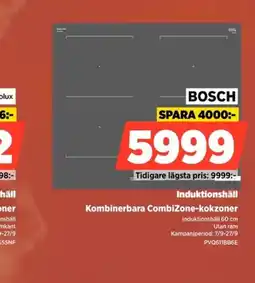 Power Bosch induktionshäll kombinerbara combizone-kokzoner erbjuda