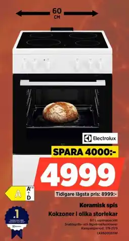 Power Electrolux keramisk spis erbjuda