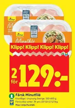 ICA Kvantum Kronfågel Minutfilé erbjuda