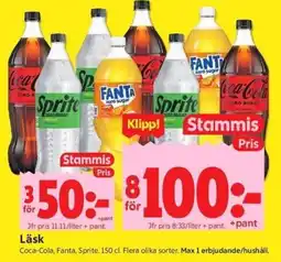 ICA Kvantum Coca-Cola, Fanta, Sprite erbjuda