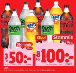 ICA Kvantum Coca-Cola, Fanta, Sprite erbjuda