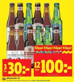 ICA Kvantum Heineken, Mariestads, Melleruds alkoholfri öl erbjuda