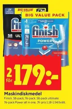 ICA Kvantum Finish maskindiskmedel erbjuda