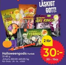 DollarStore Funlab Halloweengodis erbjuda