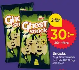 DollarStore Ghost snack Sour cream erbjuda