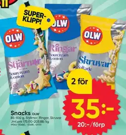 DollarStore Olw snacks erbjuda