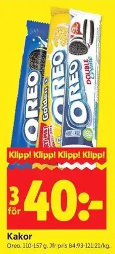 ICA Kvantum Oreo kakor erbjuda