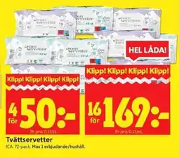 ICA Kvantum Tvätt servetter erbjuda