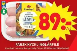 ICA Maxi Kronfågel kycklinglårfile erbjuda