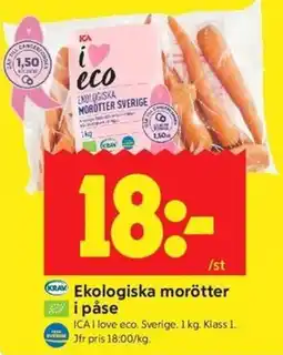 ICA Kvantum I eco morötter i påse erbjuda