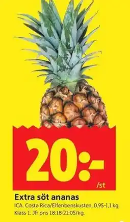 ICA Kvantum Extra söt ananas erbjuda