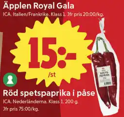 ICA Nära ICA röd spetspaprika erbjuda