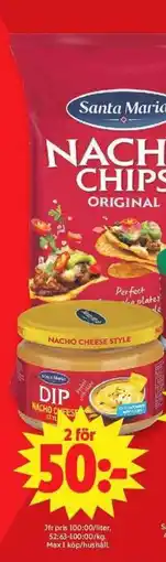 ICA Maxi Santa Maria nacho chips original erbjuda