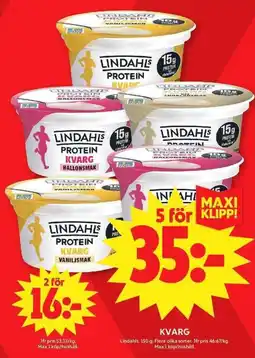 ICA Maxi Lindahls protein kvarg erbjuda