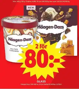 ICA Maxi Häagen-Dazs salted caramel erbjuda