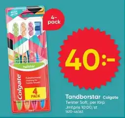 DollarStore Colgate Tandborstar Twister Soft erbjuda