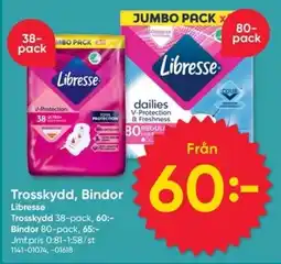 DollarStore Libresse Trosskydd, Bindor erbjuda