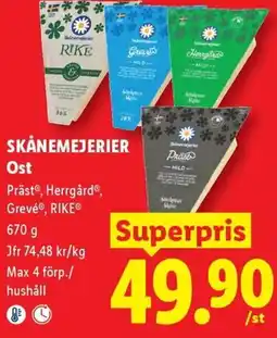 Lidl Skånemejerier Ost erbjuda