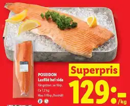 Lidl Poseidon Laxfilé hel sida erbjuda