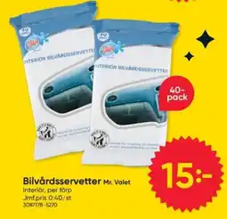 DollarStore Mr. Valet bilvårdsservetter erbjuda