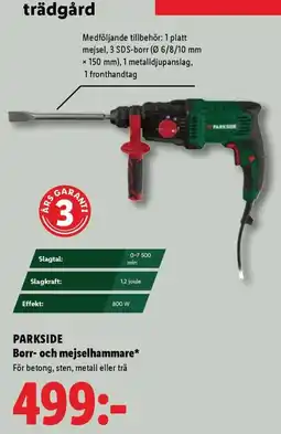 Lidl Parkside borr- och mejselhammare erbjuda