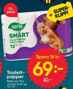 DollarStore Serla toalett-papper erbjuda