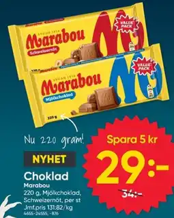 DollarStore Marabou Choklad erbjuda