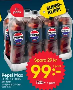 DollarStore Pepsi Max erbjuda