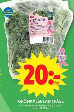 ICA Maxi Ica grönkål erbjuda