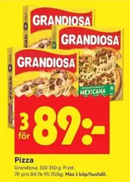 ICA Kvantum Grandiosa pizza erbjuda