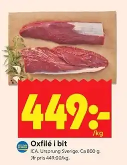 ICA Kvantum Oxfile i bit erbjuda