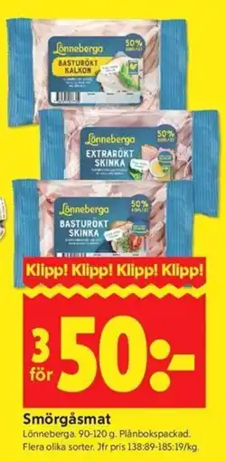 ICA Kvantum Lönneberga smörgåsmat erbjuda