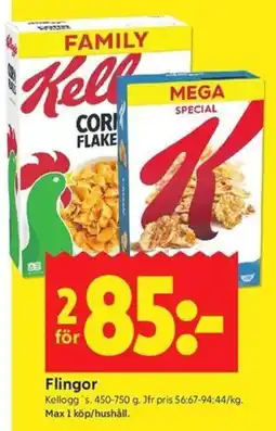 ICA Kvantum Kellogg's cornflake erbjuda