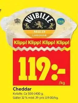 ICA Kvantum Kvibille Cheddar erbjuda
