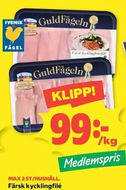 Coop Guldfågeln färsk kycklingfilé erbjuda