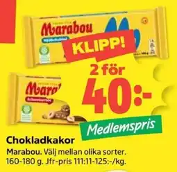 Coop Marabou Chokladkakor erbjuda