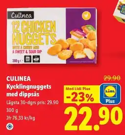 Lidl Culinea kycklingnuggets med dippsås erbjuda