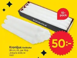 DollarStore Kotikulta kronljus erbjuda