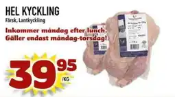 Din Mat Hel kyckling erbjuda