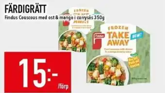 Findus Couscous med ost & mango i currysås