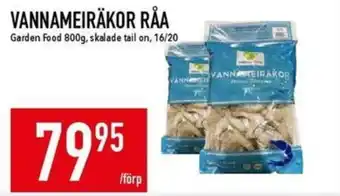 Garden Food vannameiräkor råa