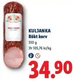 Lidl Kuljanka rökt korv erbjuda