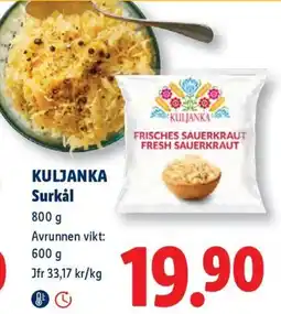 Lidl Kuljanka surkål erbjuda