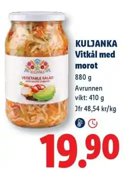 Lidl Kuljanka vitkål med morot erbjuda