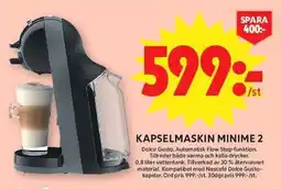 ICA Maxi Dolce Gusto kapselmaskin minime 2 erbjuda
