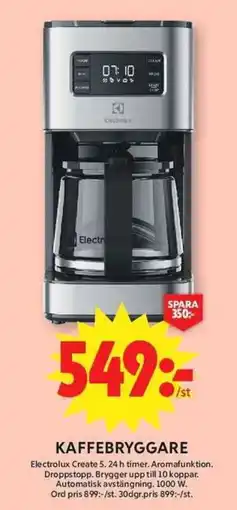ICA Maxi Electrolux kaffebryggare erbjuda